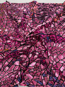 Broken Glass Sequin Velvet Fabric - Broken Glass Sequin, 58" Width (36 Inches)