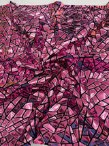 Broken Glass Sequin Velvet Fabric - Broken Glass Sequin, 58" Width (36 Inches)