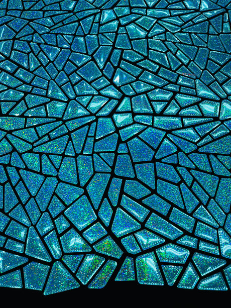 Broken Glass Sequin Velvet Fabric - Broken Glass Sequin, 58" Width (36 Inches)