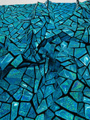 Broken Glass Sequin Velvet Fabric - Broken Glass Sequin, 58" Width (36 Inches)