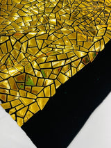 Broken Glass Sequin Velvet Fabric - Broken Glass Sequin, 58" Width (36 Inches)