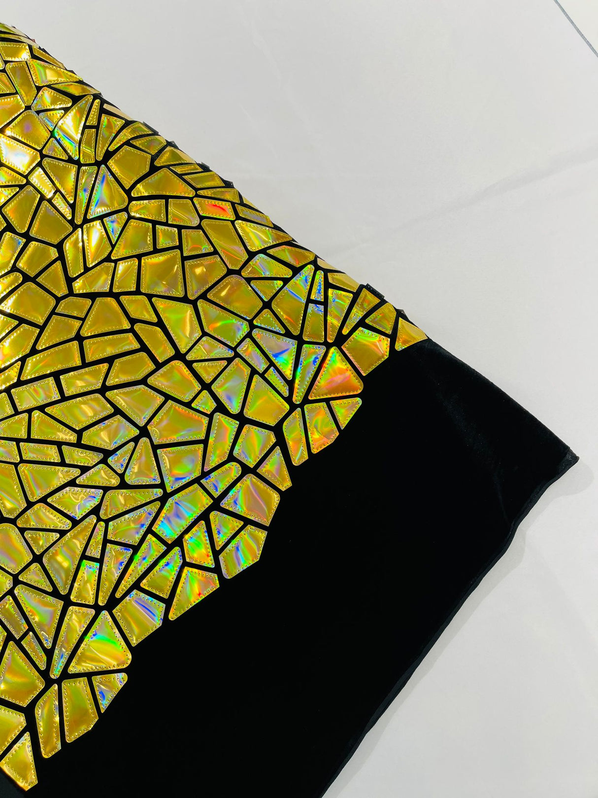 Broken Glass Sequin Velvet Fabric - Broken Glass Sequin, 58" Width (36 Inches)