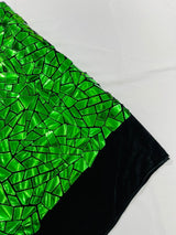 Broken Glass Sequin Velvet Fabric - Broken Glass Sequin, 58" Width (36 Inches)