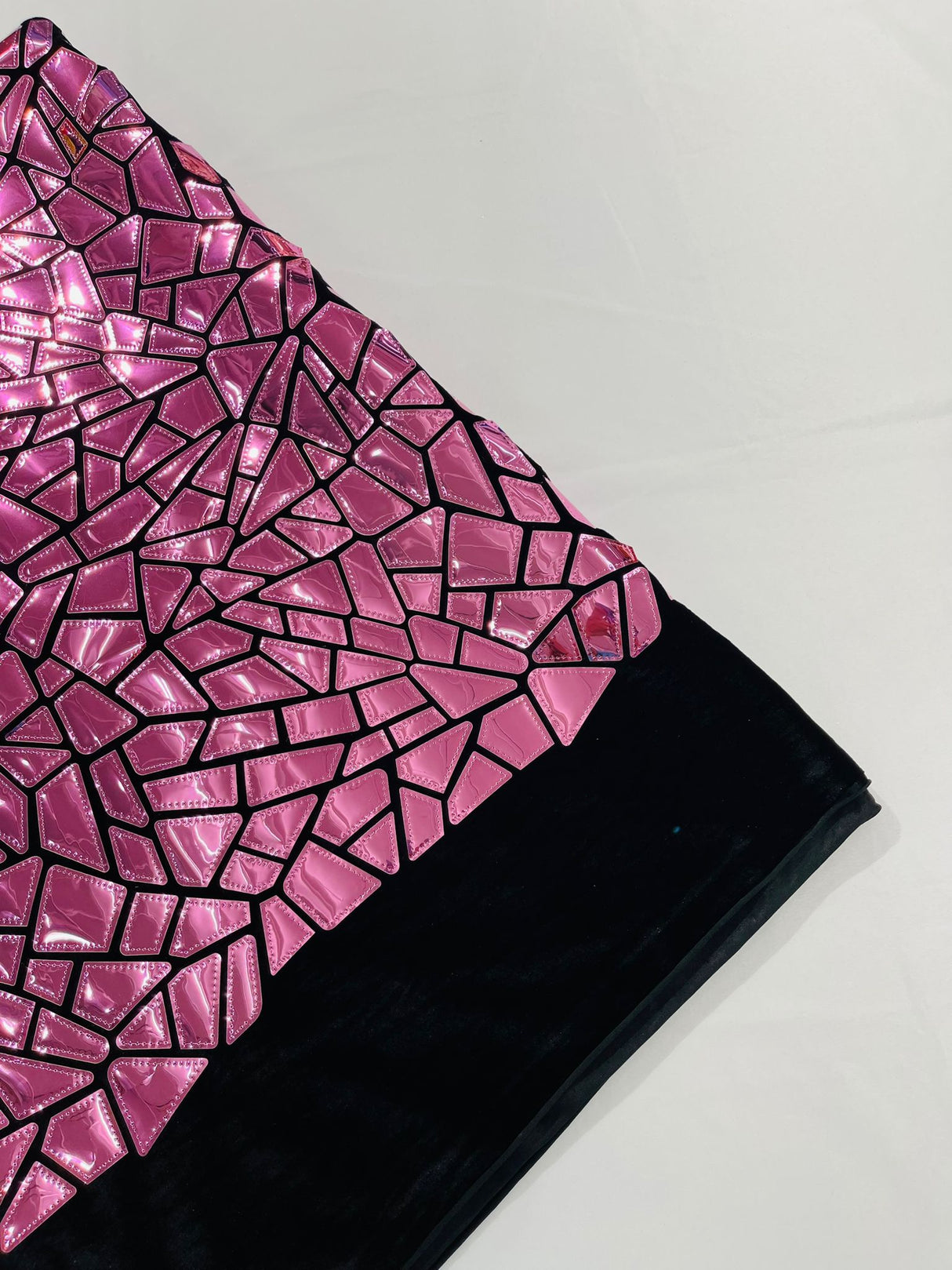 Broken Glass Sequin Velvet Fabric - Broken Glass Sequin, 58" Width (36 Inches)