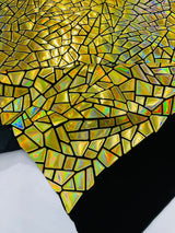 Broken Glass Sequin Velvet Fabric - Broken Glass Sequin, 58" Width (36 Inches)