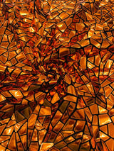 Broken Glass Sequin Velvet Fabric - Broken Glass Sequin, 58" Width (36 Inches)