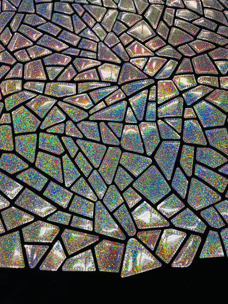 Broken Glass Sequin Velvet Fabric - Broken Glass Sequin, 58" Width (36 Inches)