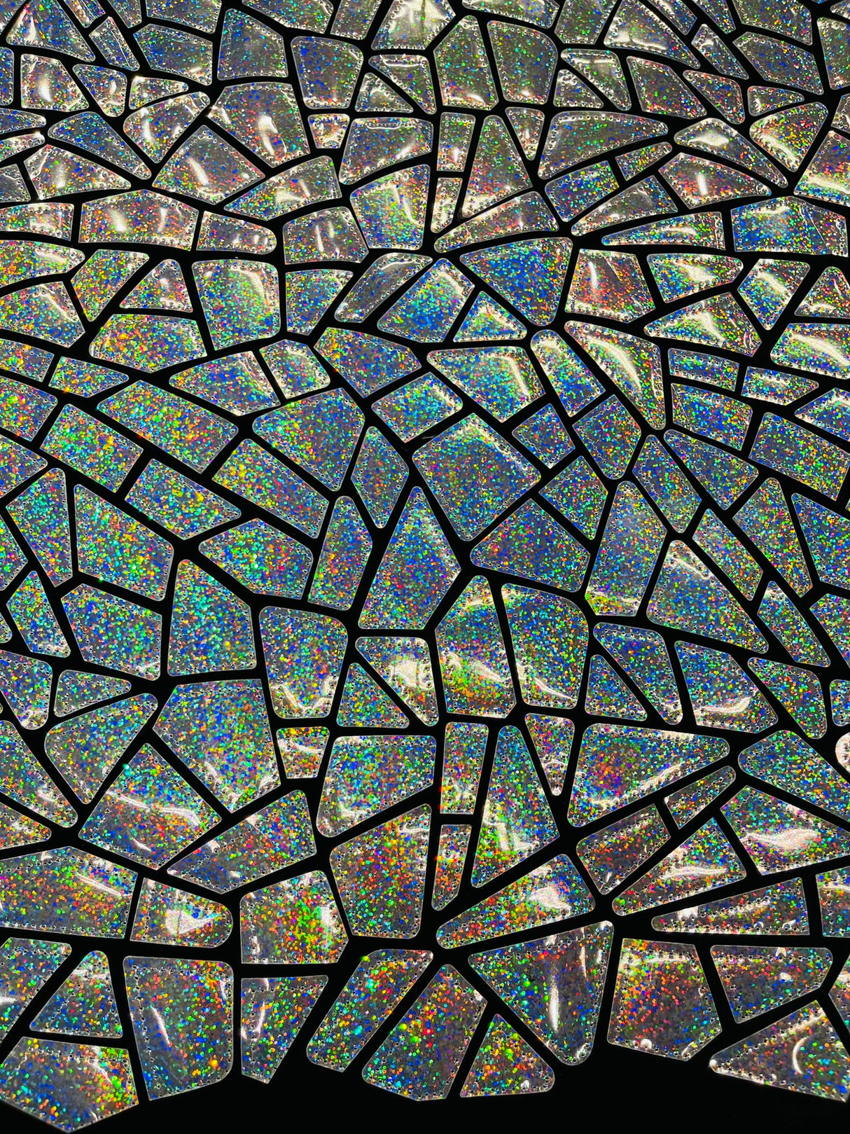 Broken Glass Sequin Velvet Fabric - Broken Glass Sequin, 58" Width (36 Inches)