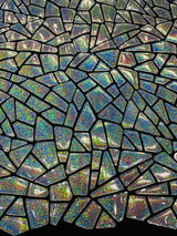 Broken Glass Sequin Velvet Fabric - Broken Glass Sequin, 58" Width (36 Inches)