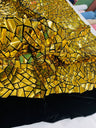 Broken Glass Sequin Velvet Fabric - Broken Glass Sequin, 58" Width (36 Inches)