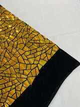 Broken Glass Sequin Velvet Fabric - Broken Glass Sequin, 58" Width (36 Inches)