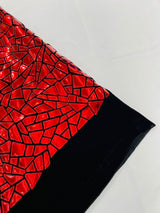 Broken Glass Sequin Velvet Fabric - Broken Glass Sequin, 58" Width (36 Inches)