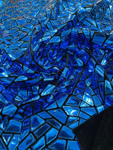 Broken Glass Sequin Velvet Fabric - Broken Glass Sequin, 58" Width (36 Inches)