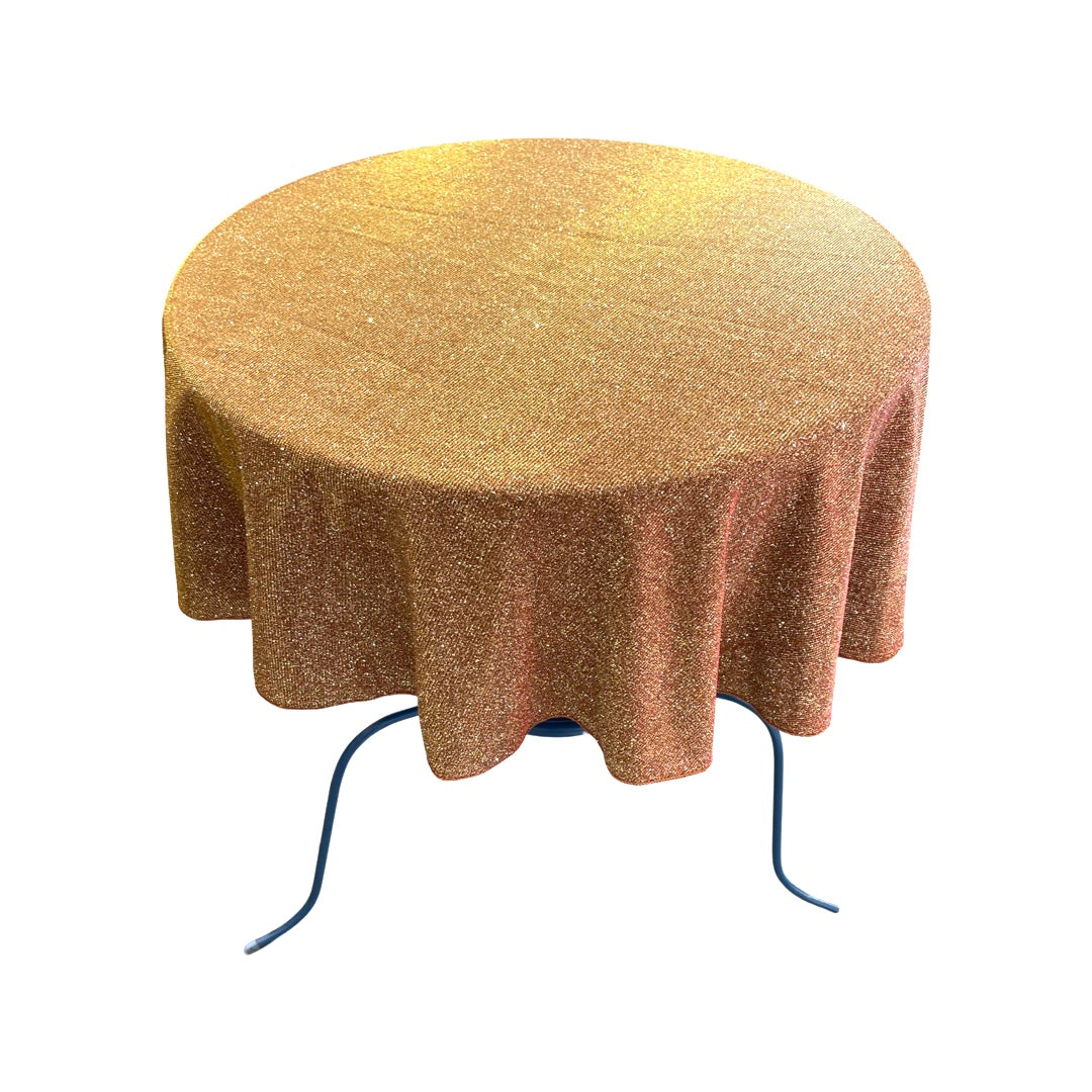 Glitter Shimmer Fabric Tablecloth - Full Covered, 36" Round, Multiple Colors (1 Piece)