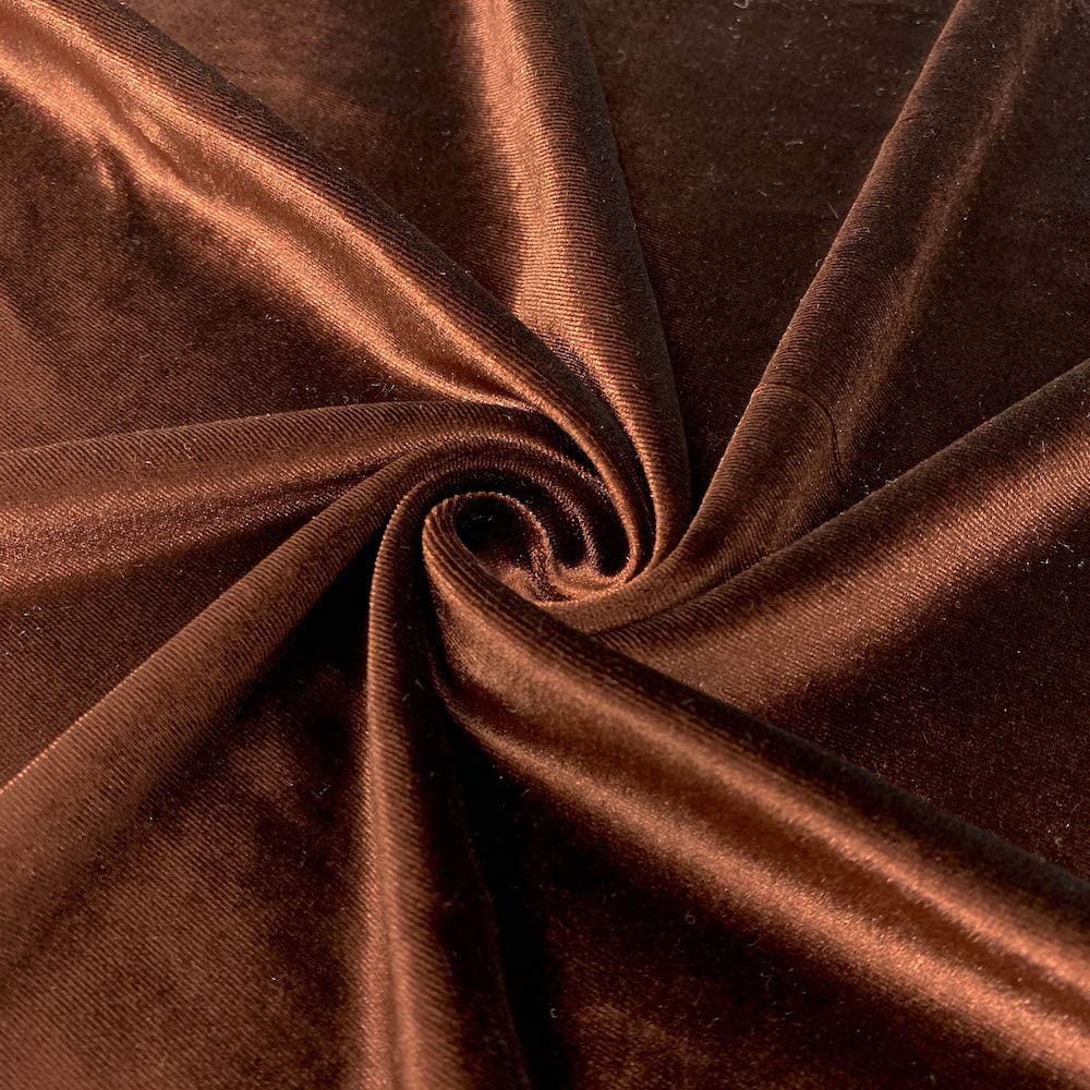 1 Yard Stretch Velvet Fabric Soft Silky 4 Way Stretch for Apparel Costumes 58/60 Inch Width
