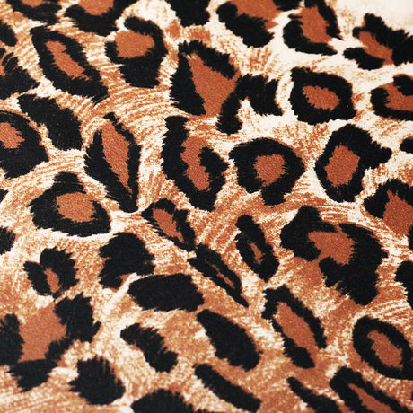 Leopard Animal Polyester Spandex Fabric - Multiple Colors, Leopard Print, 60" Width (1 Yard)