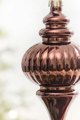 10" Brown Shatterproof Finial Ornament