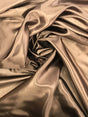 Brown Medium Satin Polyester Fabric - Brown, Satin, 58"-60" Wide