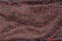 Swirl Organza Polyester Fabric - Embroidered Swirl Sheer, 52/54" Width, Multiple Colors (1 Yard)