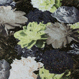 English Garden Polyester Spandex Fabric - Large Floral Print, Multiple Colors, 58-60" Width (1 Yard)