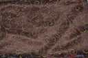 Swirl Organza Polyester Fabric - Embroidered Swirl Sheer, 52/54" Width, Multiple Colors (1 Yard)