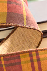 2.5" x 5 Yards Plaid Fall Ribbon