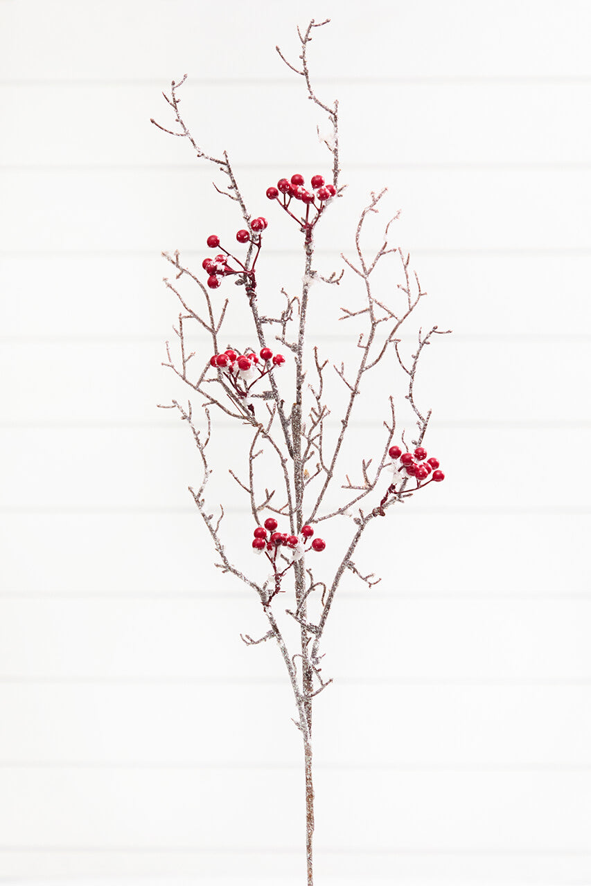 32" Snow Berry Spray