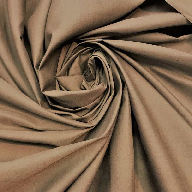 Brown Poly Cotton Fabric - Brown, 59/60" Width (1 Yard)