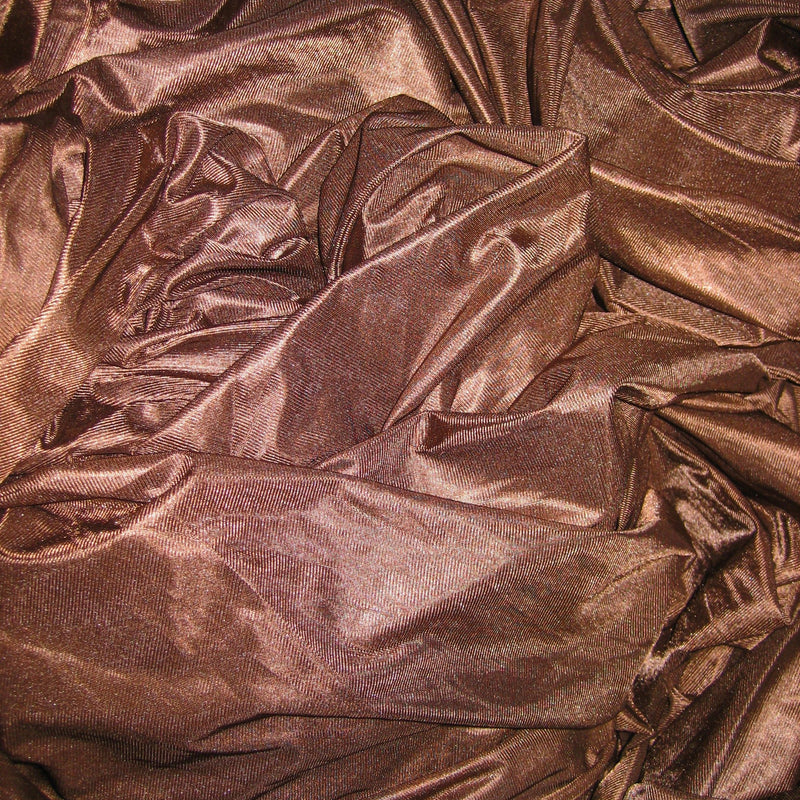 Low Stretch Brown Polyester Fabric - Brown, 108"-120" Width (1 Yard)