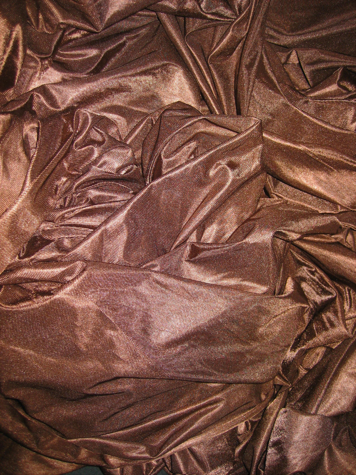 Low Stretch Brown Polyester Fabric - Brown, 108"-120" Width (1 Yard)