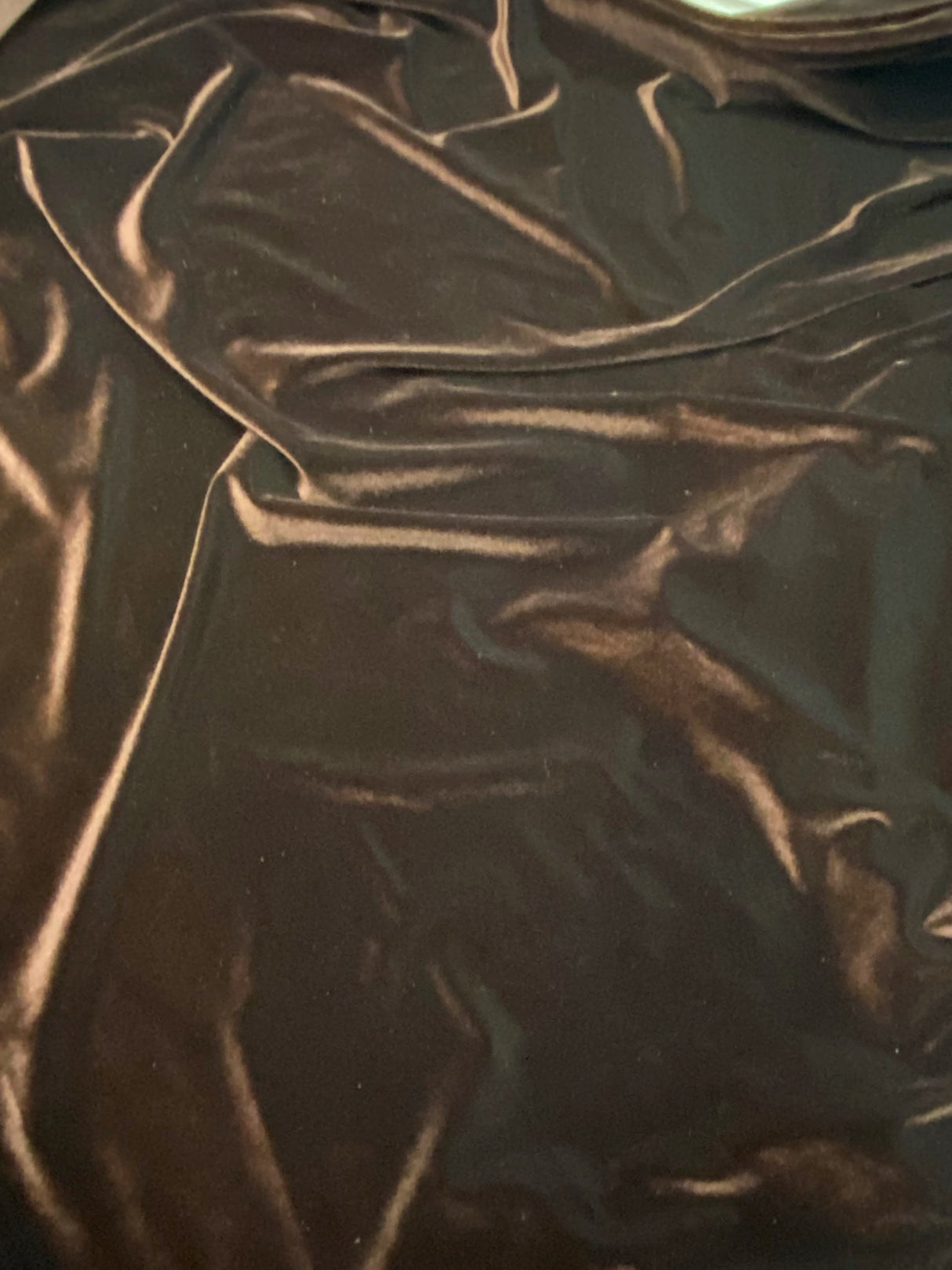 Brown Stretch Velvet Fabric - Brown, 58"-60" Width (1 Yard)
