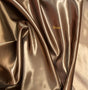 Brown Bridal Satin Fabric - Brown, 58"-60" Width (1 Yard)