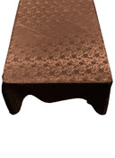 Rectangular Tablecloth Roses Jacquard Satin Fabric - Rose Pattern, 60" X 72" (1 Piece)
