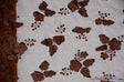 Applique Organza Polyester Fabric - Sheer Leaf Applique, Double Scallop Edge, 50/52" Wide (1 Yard)