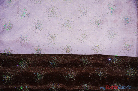 Sparkle Organza Polyester Fabric - Glitter Beads, Sheer, 58" Width (1 Yard)
