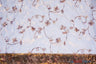Dahlia Organza Embroidery Polyester Fabric - Embroidered Floral Sheer With Sequins Embellishment, 54" Width (1 Yard)