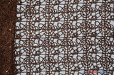 Open Weave Chain Chemical Lace Polyester Fabric - Sheer Metallic Open Work, Sequins Embellished, 50" Width, 10 Colors (1 Yard)