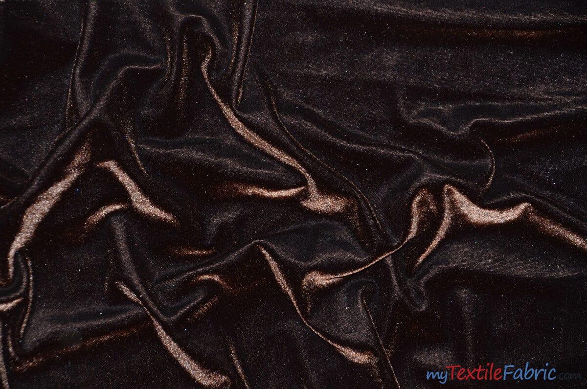 Stretch Velvet Spandex Fabric - Solid, 58" Width (1 Yard)