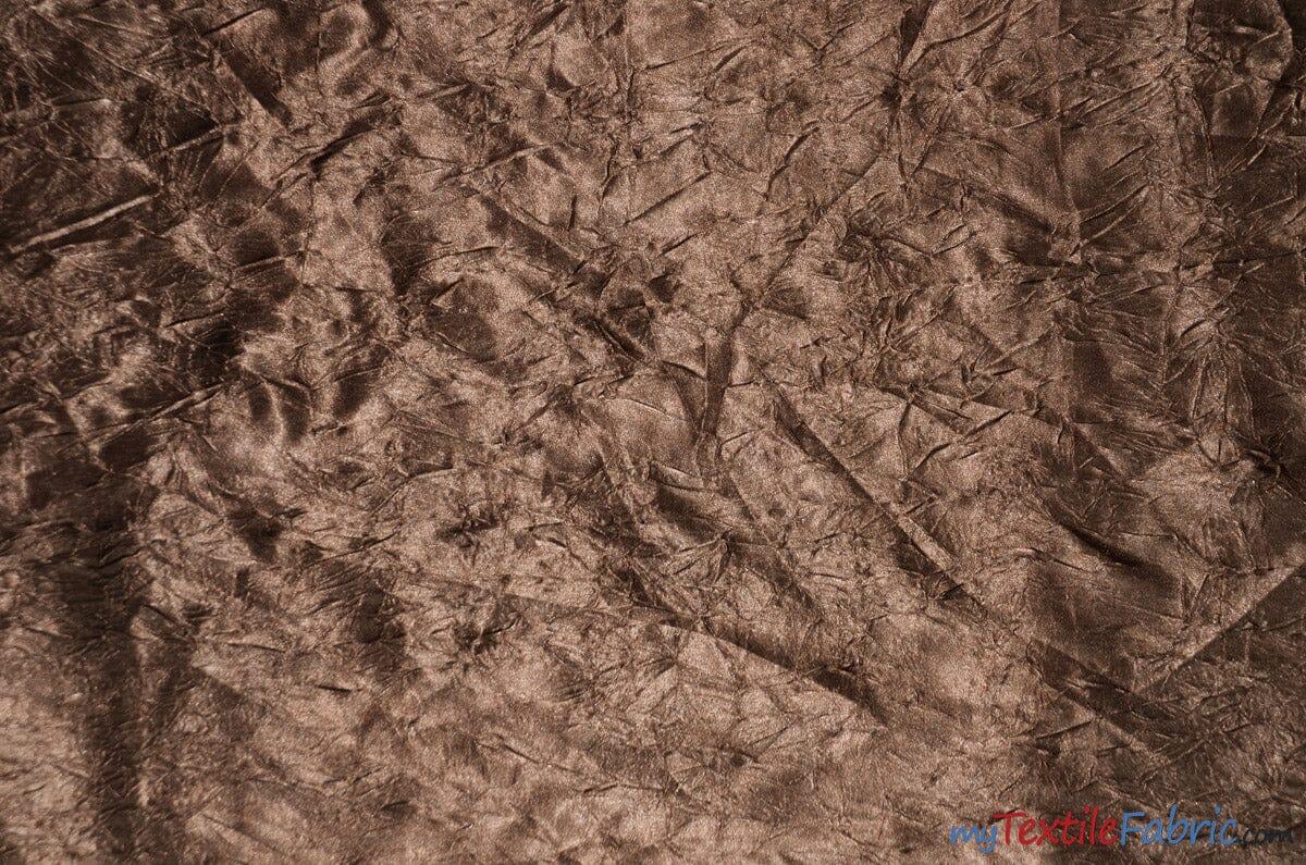 Silky Crush Satin Polyester Fabric - Crushed Charmeuse Satin, Multiple Colors, 54" Width (1 Yard)