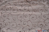 Swirl Organza Polyester Fabric - Embroidered Swirl Sheer, 52/54" Width, Multiple Colors (1 Yard)