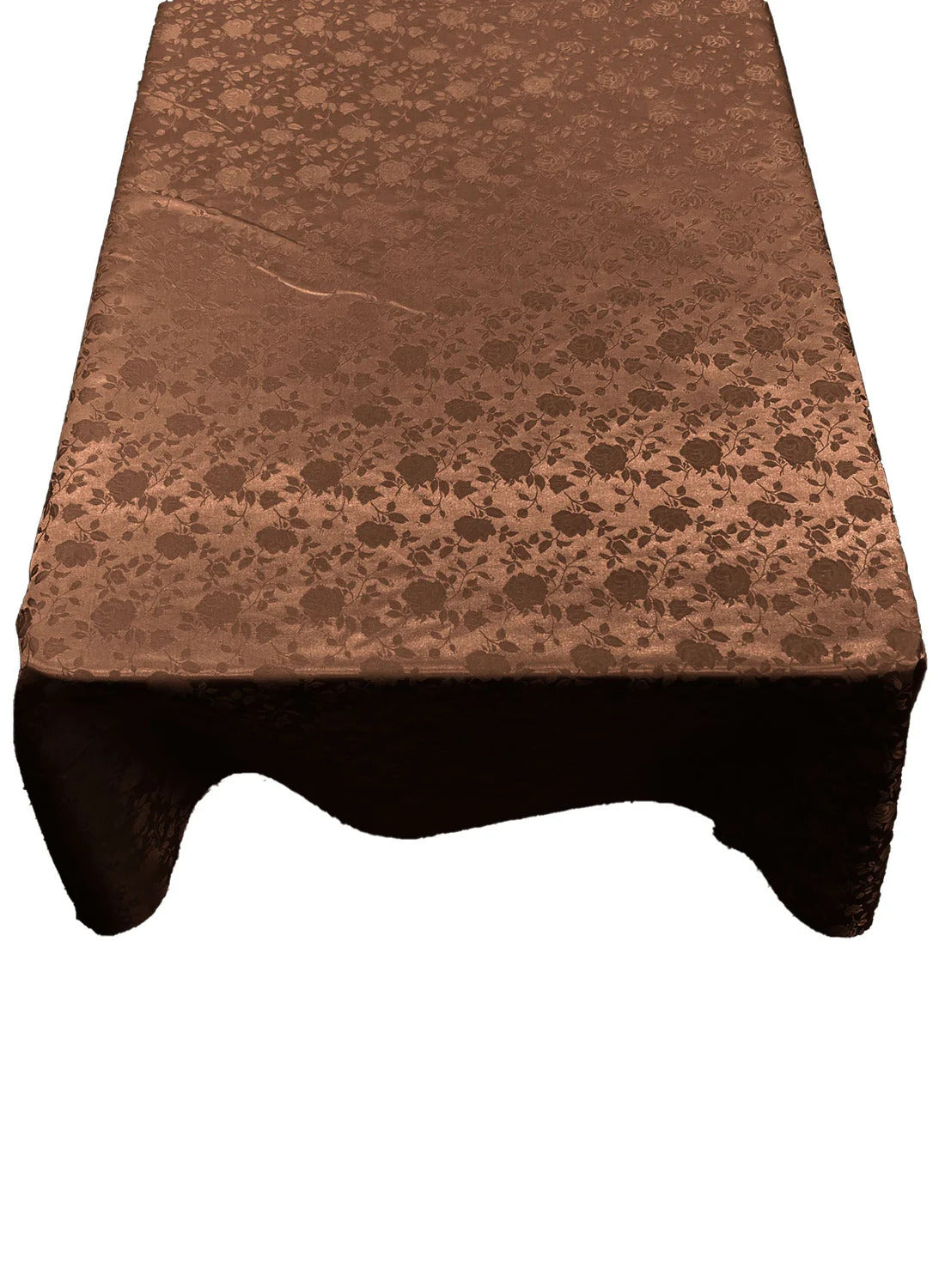 Square Tablecloth Roses Jacquard Satin Fabric - Floral Jacquard, 42" X 42" (1 Piece)