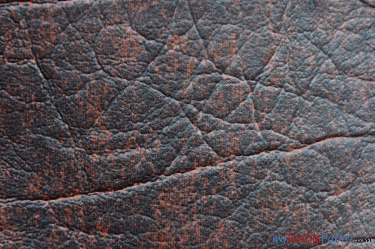 Heavy Duty Textured Vinyl Fabric - Upholstery Weight, Textured Faux Leather, 54" Width, Multiple Colors (1 Yard)