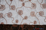 Donatello Organza Embroidery Fabric - Embroidered Floral Sheer, 54" Width, Multiple Colors (1 Yard)