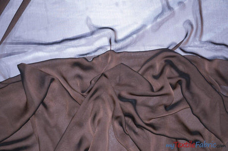 Two Tone Chiffon Polyester Fabric - Iridescent Sheer, 58/60" Width, Multiple Colors (Yards, Bolts, Sample Swatch)