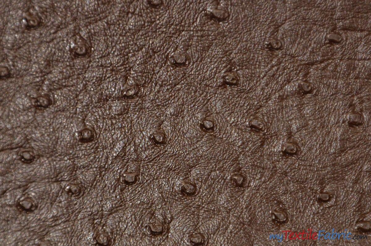Ostrich Vinyl Faux Leather Vinyl Fabric - Ostrich Texture, 54" Width (1 Yard)