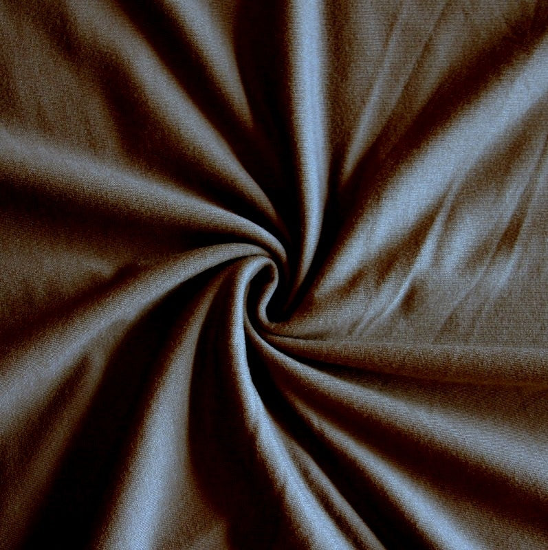 Bamboo Cotton Lycra French Terry Fabric Brown