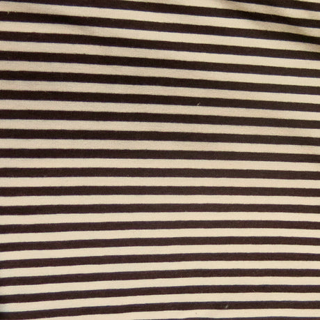 Cotton Lycra Brown and Pink 3/16" Stripe Knit Fabric