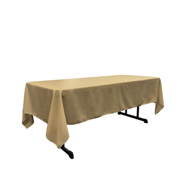 Taupe 100% Polyester Rectangular Tablecloth 60 x 108″