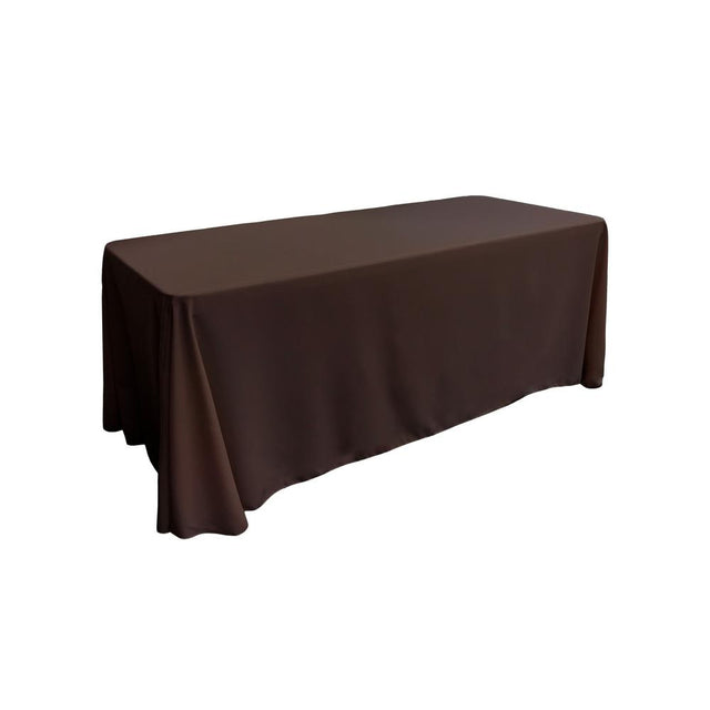 Brown 100% Polyester Rectangular Tablecloth 90″ x 132″