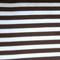 Cotton Lycra Knit Brown and White 3/8" Stripe 24" Remnant